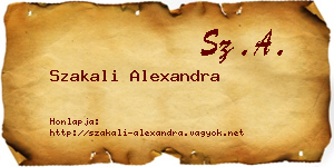 Szakali Alexandra névjegykártya