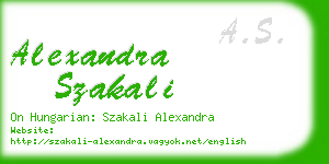 alexandra szakali business card